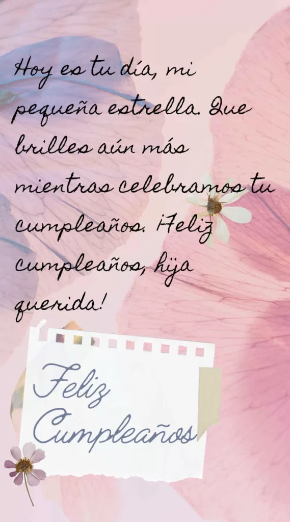 Feliz Cumpleaños hija querida