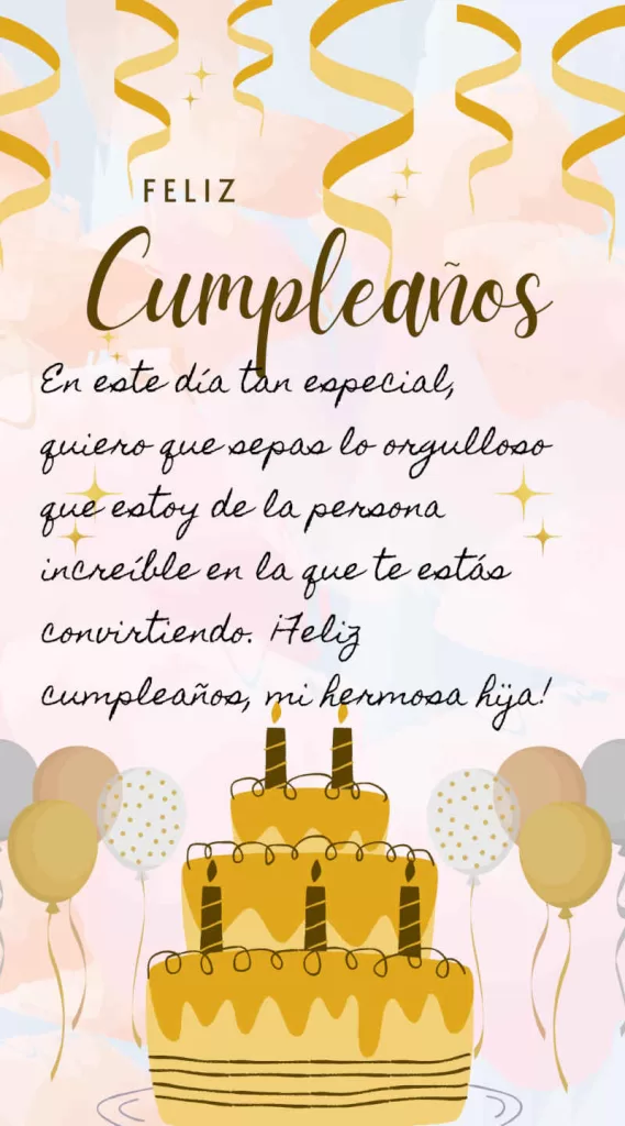 Feliz Cumpleaños mi hermosa hija